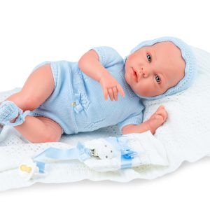 MUÑECA BEBÉ REBORN 45 CM. LUKA CON TOQUILLA